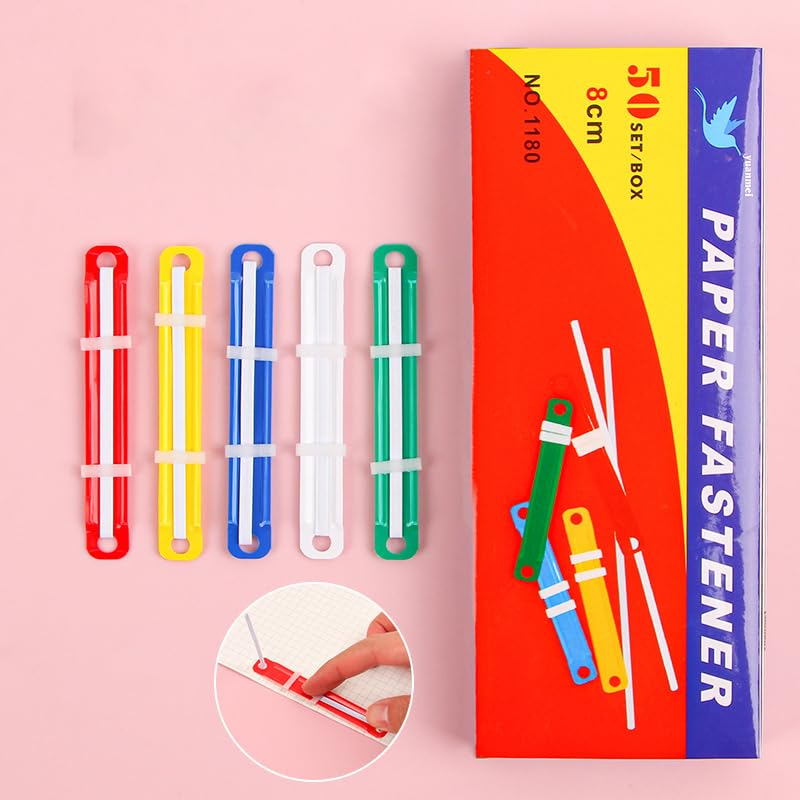 素白ページ Amazon | Jinmoioy ファスナー 紙ファスナー 2つ穴用 書類とじ 80Mm 50